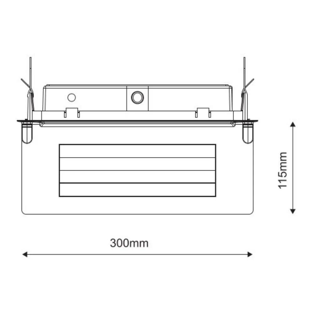 Placa Específica P/ Luz de Emergência TM507 C/ Autocolante com Sistema de Suspensão