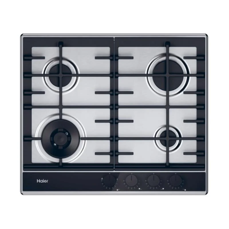 Placa Gás Haier HAHG6BF4TX | 4 Queimadores, Inox com Bateria de Reserva