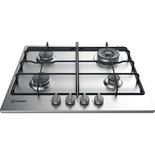 Placa Gás Indesit THP 642 W/IX/I RU | 58 cm | 4 Zonas | ço inoxidável Alto Índice de Reprodução de Cor