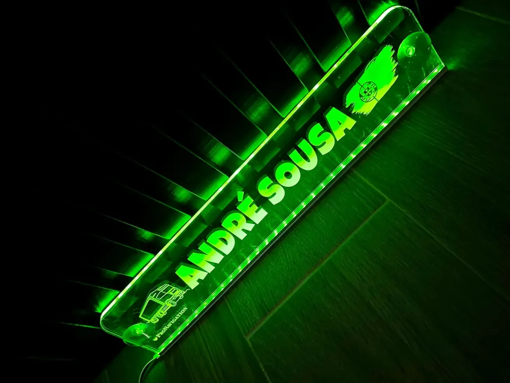 Placa Luminosa Personalizada com Driver Remoto