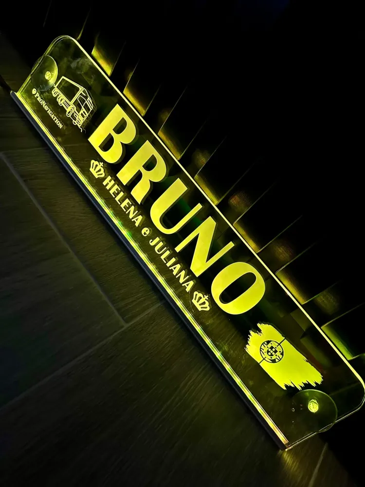 Placa Luminosa Personalizada com Driver Remoto