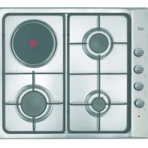 Placa Mista Teka E/60.3 3G 1P AL | 60 cm | 4 Zonas | ço inoxidável com Sistema de Suspensão