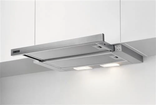 Alta Luminosidade Exaustor Telescópico Zanussi ZFP316S | 59,8x28,4 cm | 410 m³/h | 69 dB | C | ço inoxidável