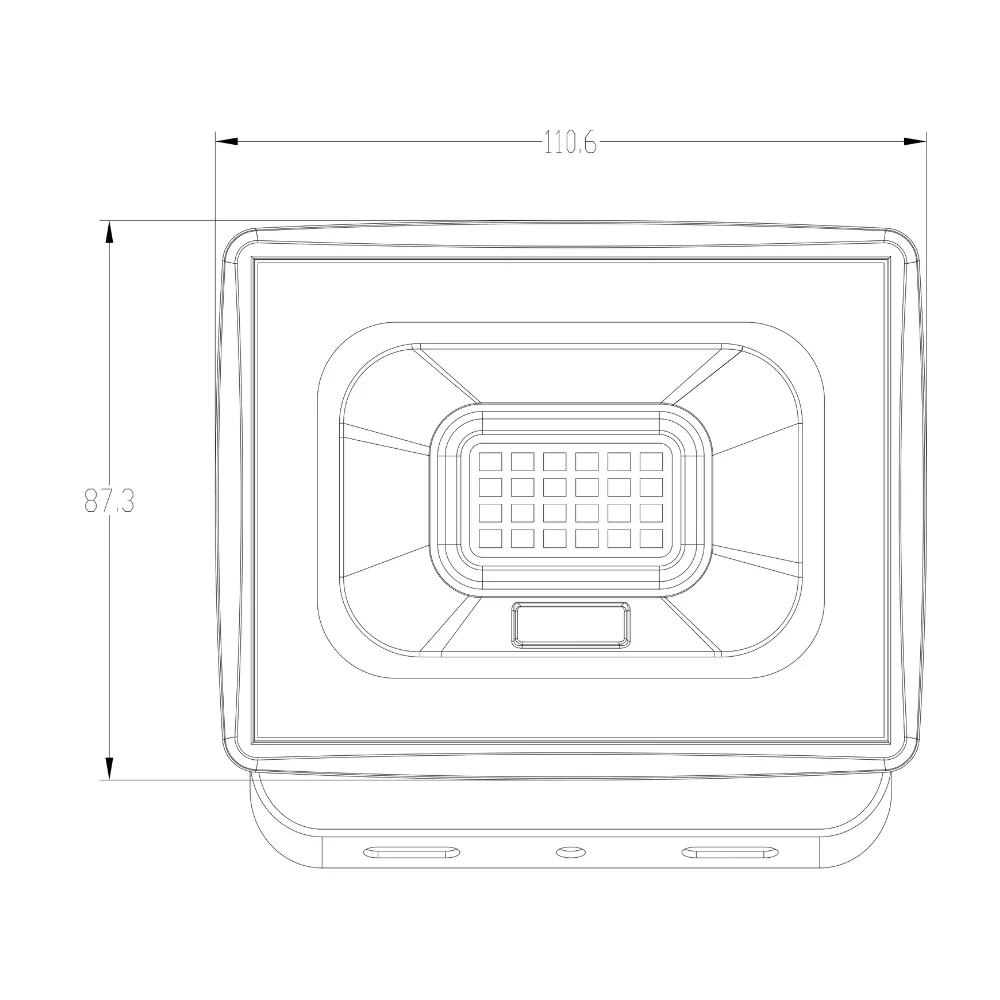 Projetor Exterior FL7 Preto 20W 1800lm IP65 LED7 para Jardim e Quintal