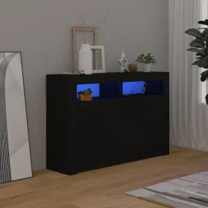 Aparador com luzes LED 115,5x30x75 cm com Controle Remoto