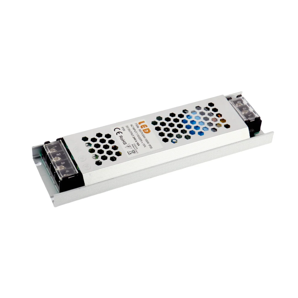 Driver/Transformador Delgado P/ Fita LED 24V 4,16A 100W IP20