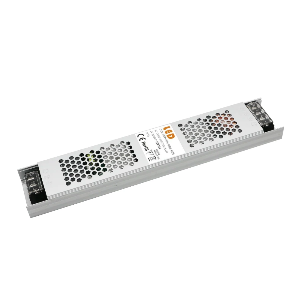 Profissional de Alta Performance Driver/Transformador Estreito P/ Fita LED 12V 33,00A 400W IP20