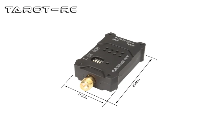 Sensor de Movimento Tarot 1.2G 1.6W 8CH VTX - Transmissor de imagem de potência ajustável de 25mW / 200mW / 800mW / 1600mW