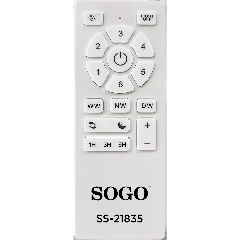Ventilador de Teto Moderno Ventoinha de Teto Sogo VENSS21835 | 132cm, 6 velocidades, LED